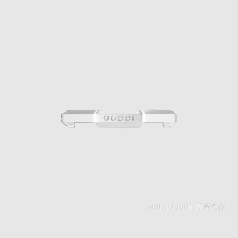 Gucci Link to Love系列钻石戒指 18K白金