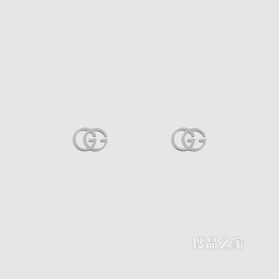 18K白金GG耳环 18K白金