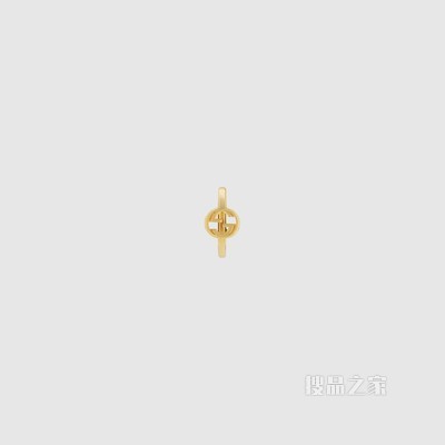 互扣式双G 18K黄金单边耳环 黄金