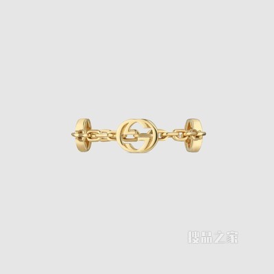 互扣式双G戒指 18K黄金