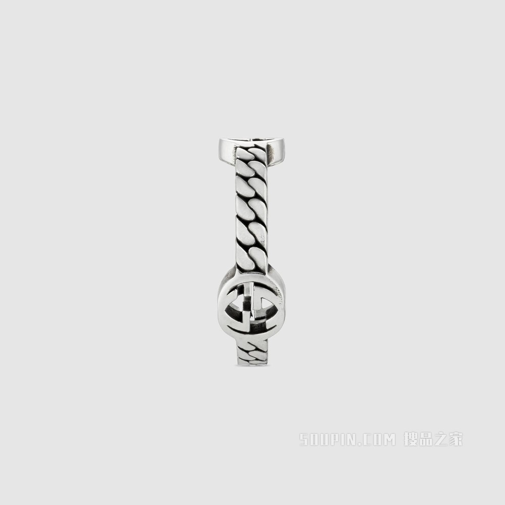 互扣式双G戒指 925纯银