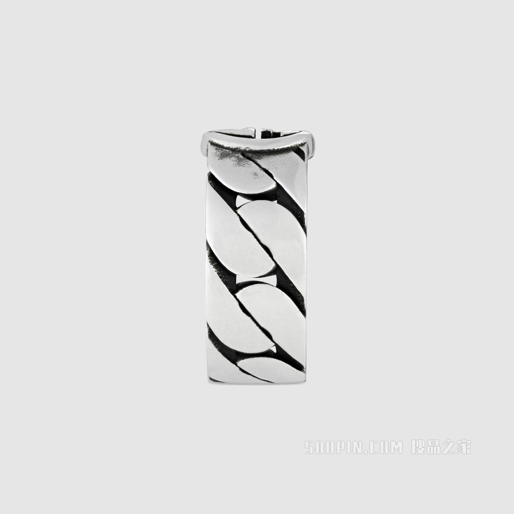 互扣式双G宽版戒指 925纯银