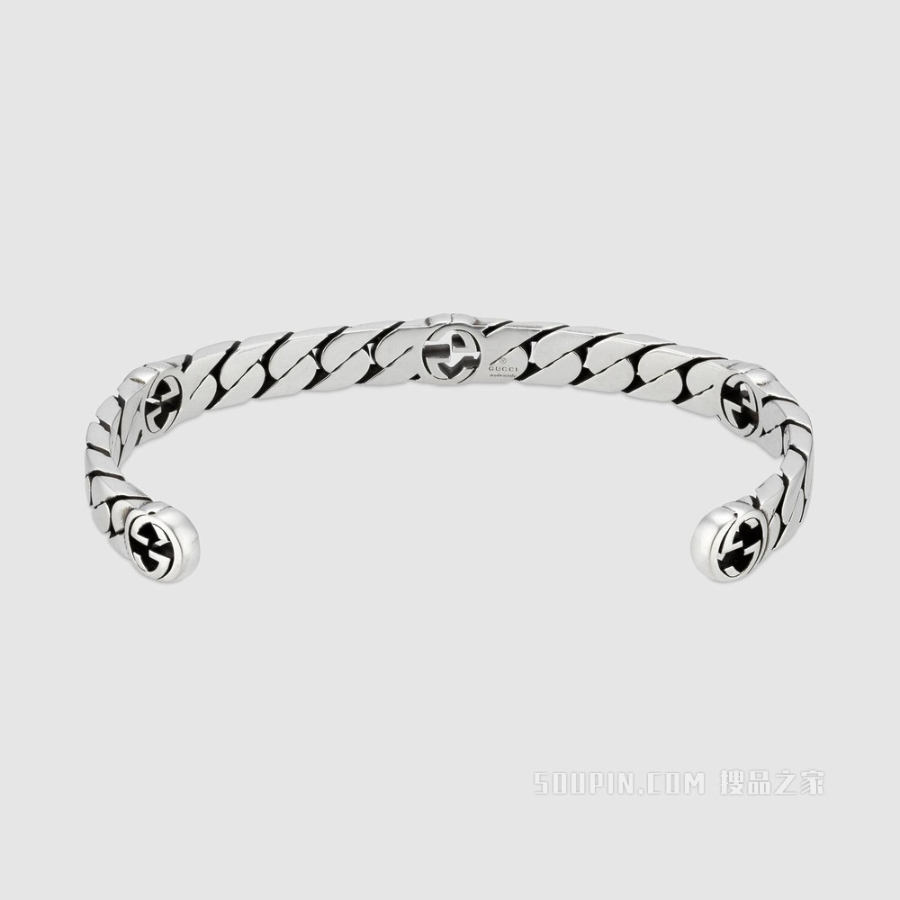 互扣式双G手镯 925纯银