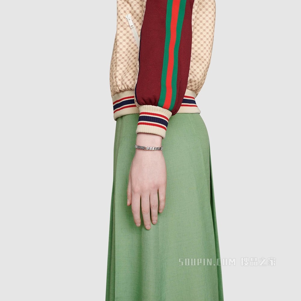 互扣式双G手镯 925纯银