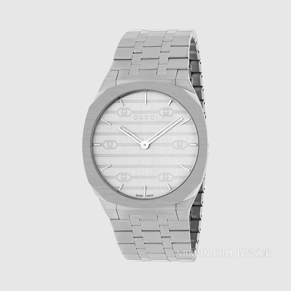 GUCCI 25H系列腕表，38毫米 精钢