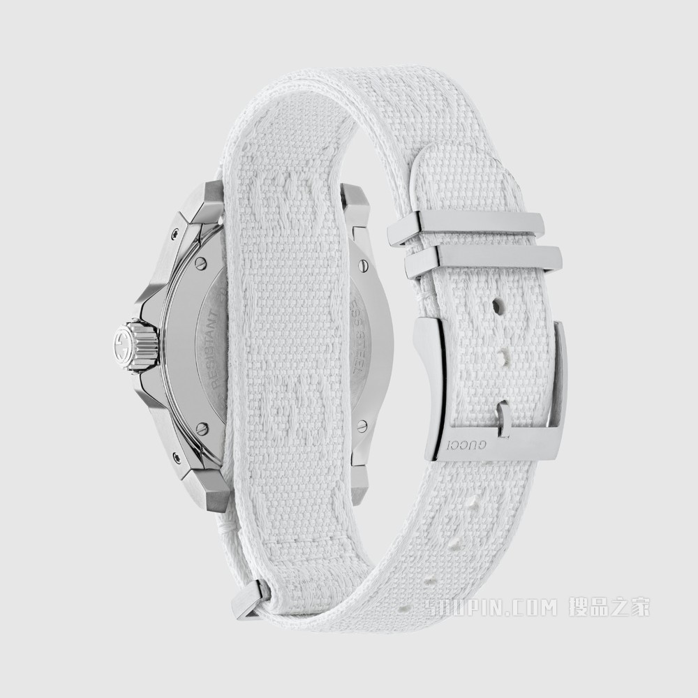 Gucci Dive腕表，40毫米 GG再生聚酯纤维