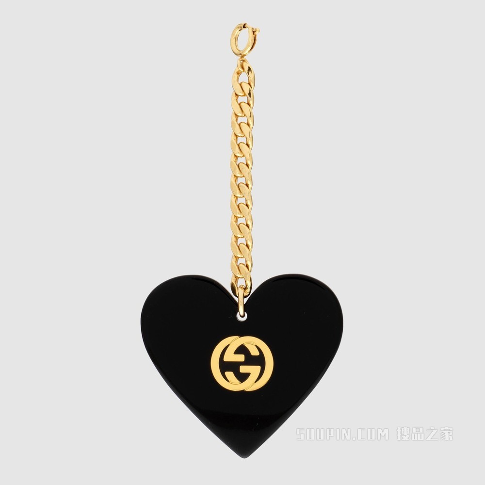 心型吊坠猫眼造型太阳眼镜 金色金属