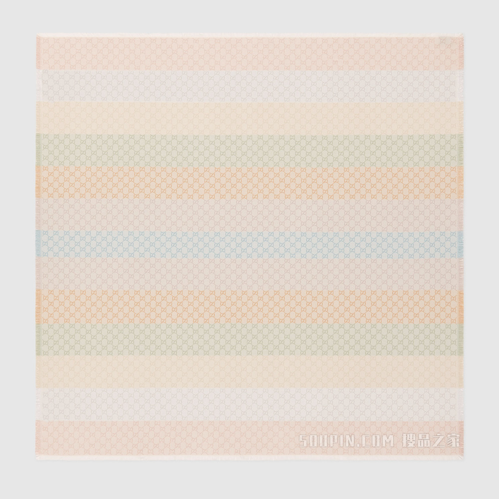 双G提花披肩 粉彩色调双G提花