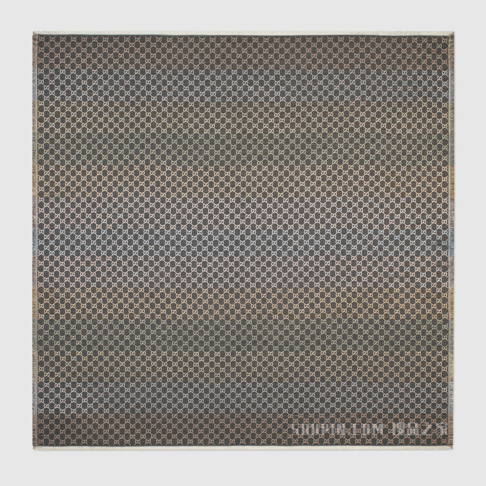 GG 提花披肩 灰色 GG 提花