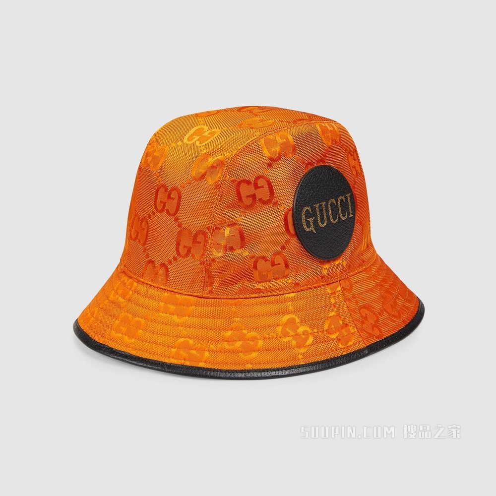 Gucci Off The Grid系列渔夫帽 橘色GG ECONYL®