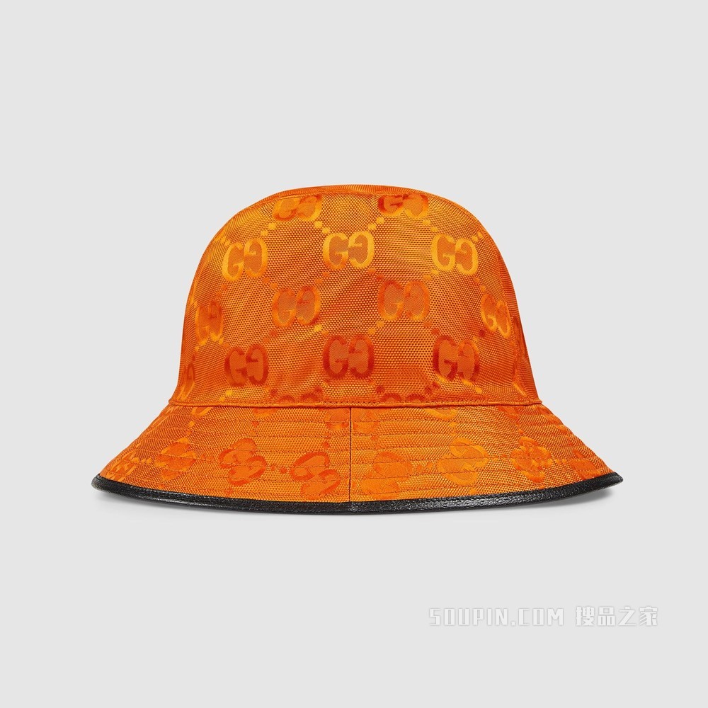 Gucci Off The Grid系列渔夫帽 橘色GG ECONYL®
