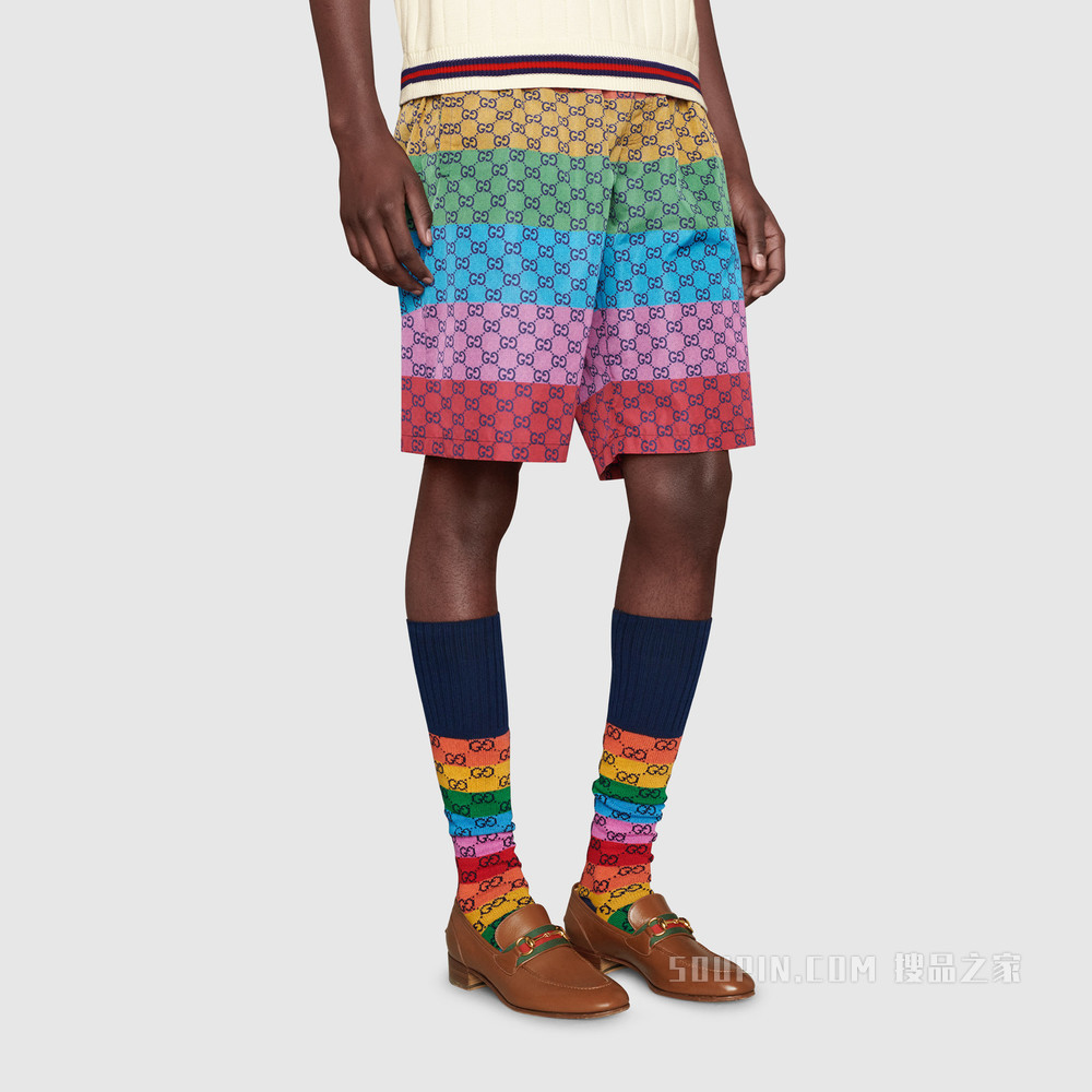GG Multicolor系列棉混纺短袜 多色
