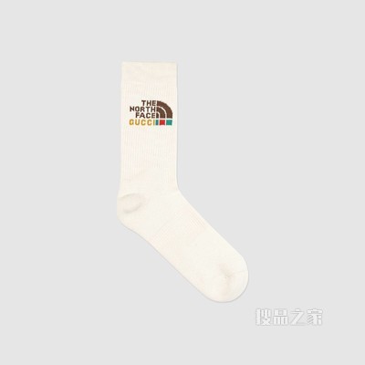 The North Face x Gucci联名系列棉袜 象牙白