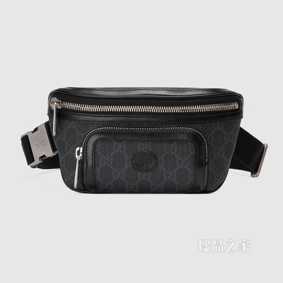 GG Retro系列腰包 黑色GG Supreme帆布