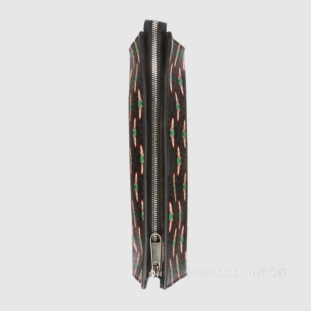 Gucci Bestiary系列手拿包 黑色GG Supreme帆布