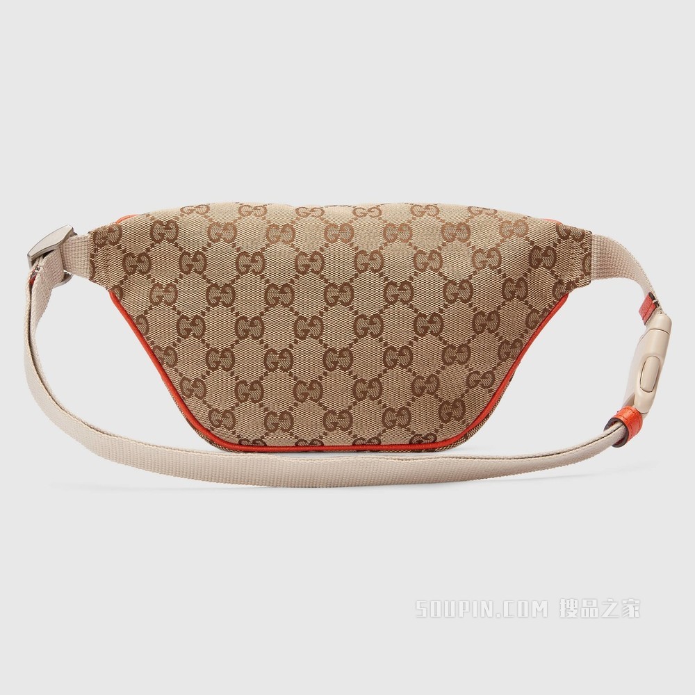 The North Face x Gucci联名系列腰包 米色和乌木色GG帆布