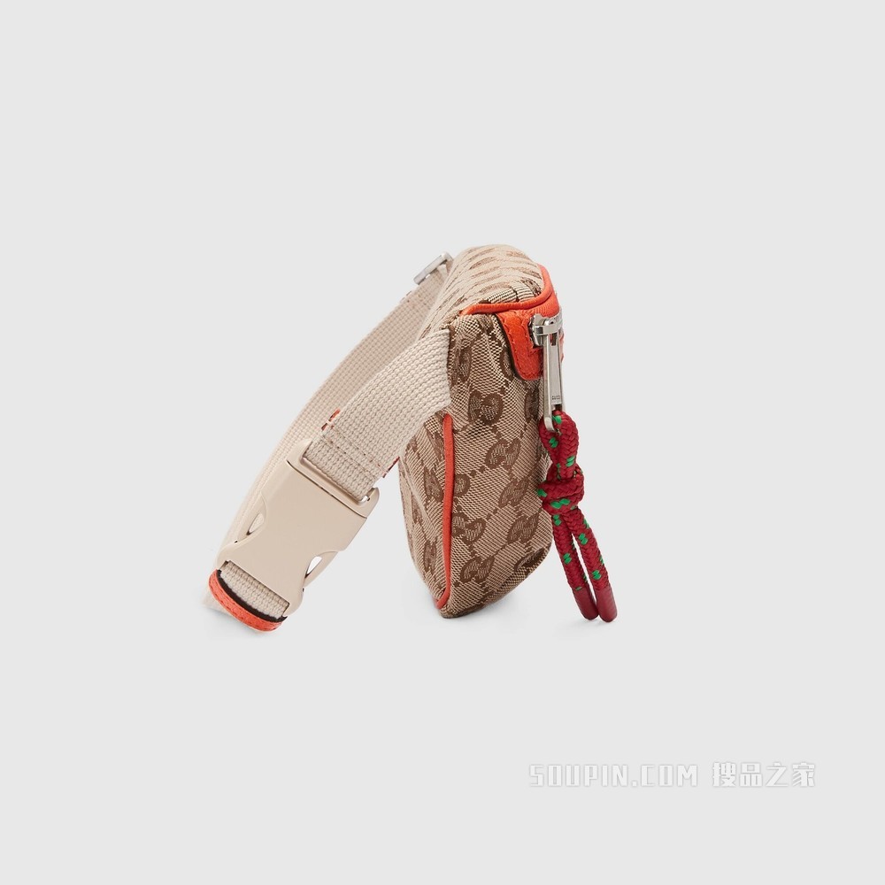 The North Face x Gucci联名系列腰包 米色和乌木色GG帆布