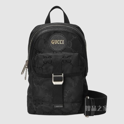 Gucci Off The Grid系列单肩斜挎包 黑色GG ECONYL®