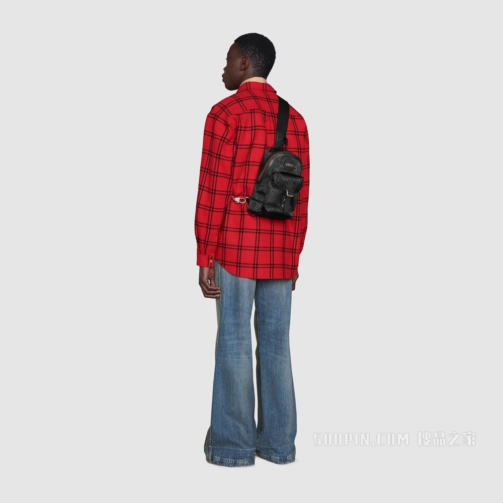 Gucci Off The Grid系列单肩斜挎包 黑色GG ECONYL®