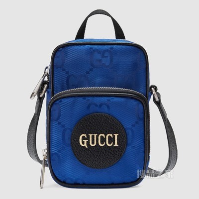 Gucci Off The Grid系列迷你手袋 蓝色GG ECONYL®