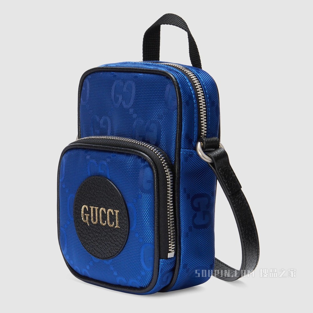 Gucci Off The Grid系列迷你手袋 蓝色GG ECONYL®