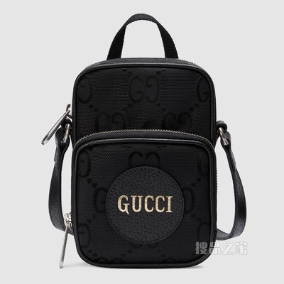 Gucci Off The Grid系列迷你手袋 黑色GG ECONYL®