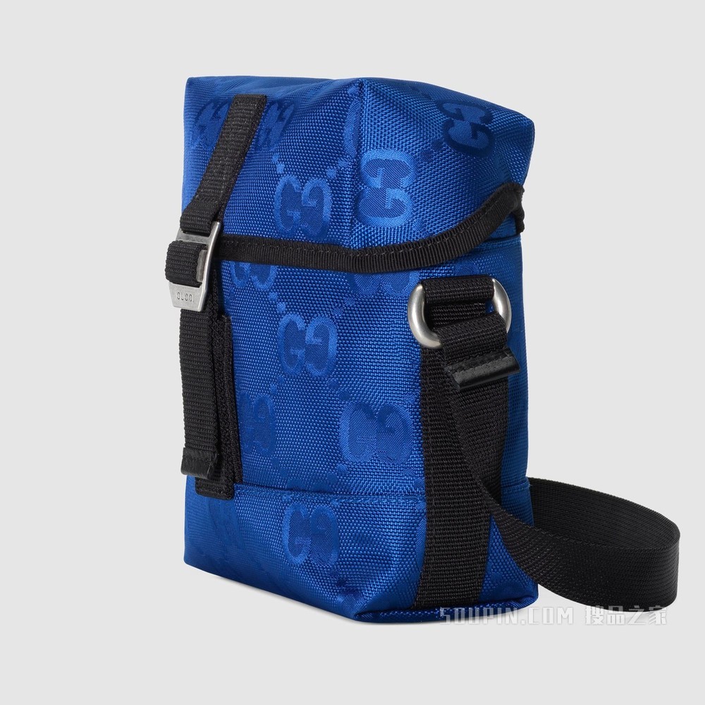 Gucci Off The Grid系列邮差包 蓝色GG ECONYL®