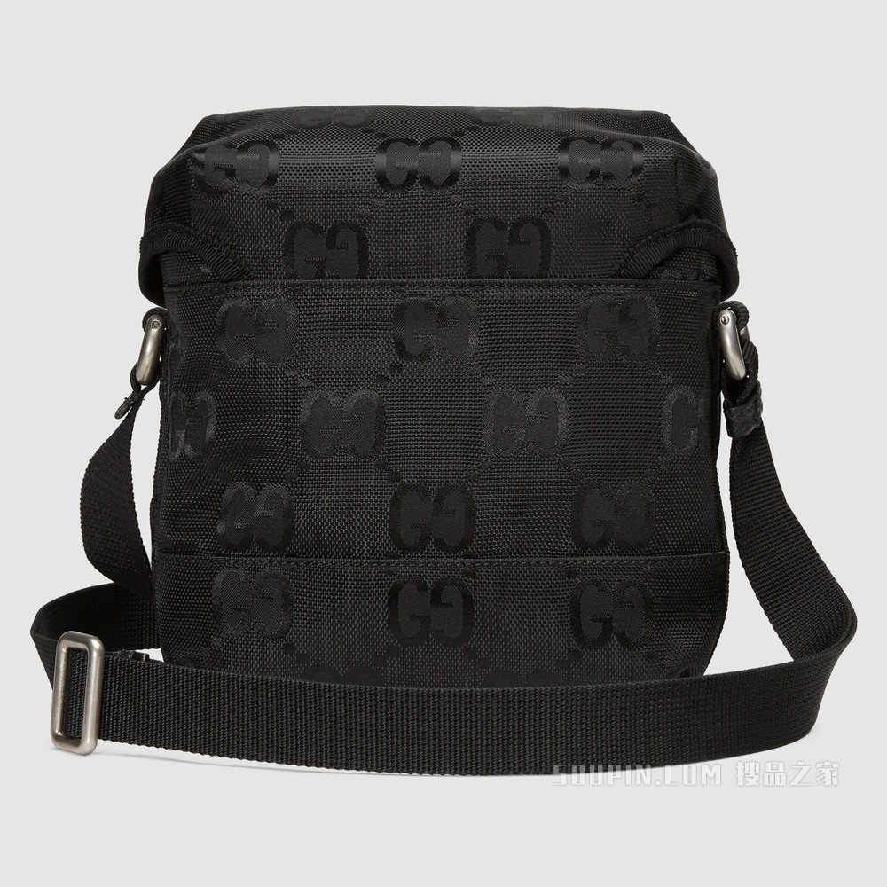 Gucci Off The Grid系列邮差包 黑色GG ECONYL®