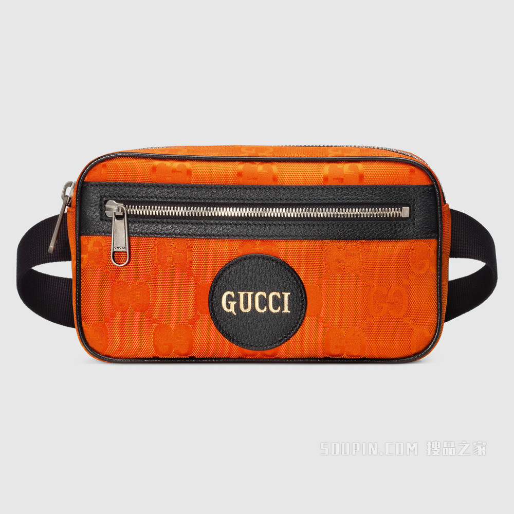 Gucci Off The Grid系列腰包 橘色GG ECONYL®