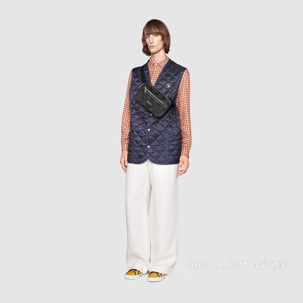 Gucci Off The Grid系列腰包 黑色GG ECONYL®