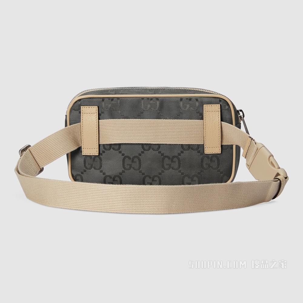Gucci Off The Grid系列腰包 深灰色GG ECONYL®