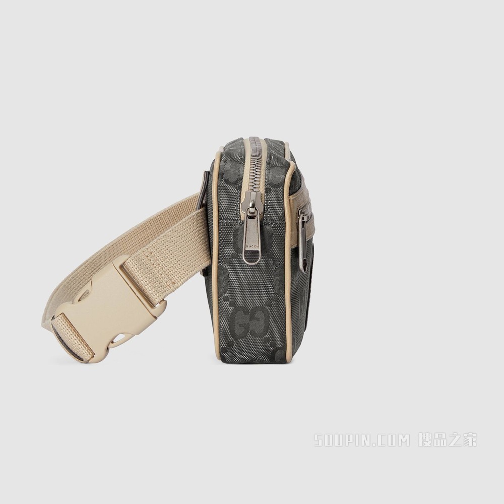 Gucci Off The Grid系列腰包 深灰色GG ECONYL®