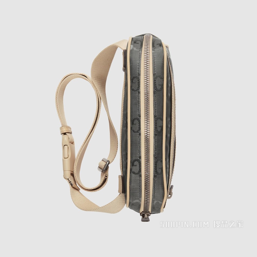 Gucci Off The Grid系列腰包 深灰色GG ECONYL®