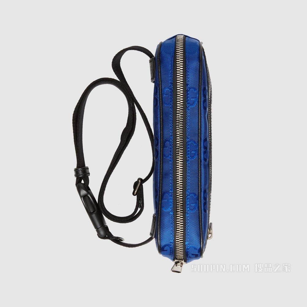 Gucci Off The Grid系列腰包 蓝色GG ECONYL®