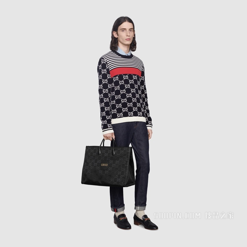 Gucci Off The Grid系列托特包 黑色GG ECONYL®