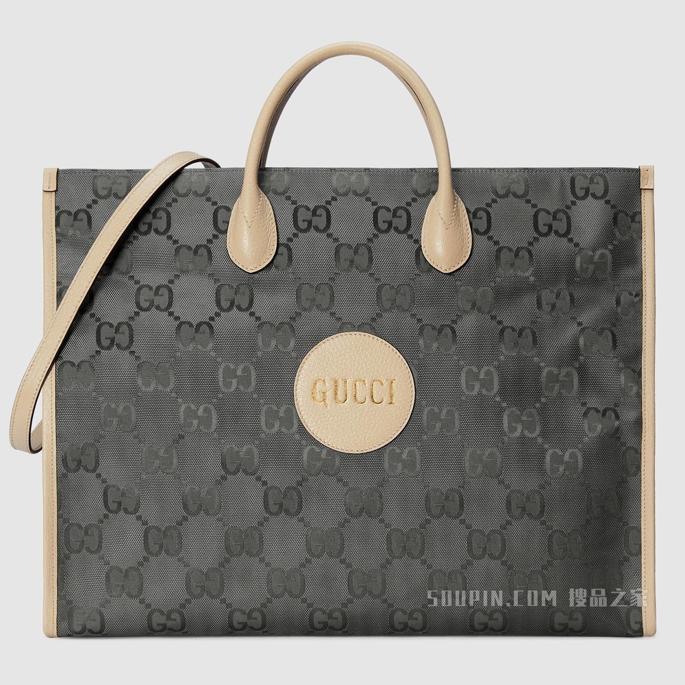 Gucci Off The Grid系列托特包 深灰色GG ECONYL®