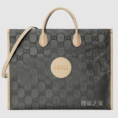 Gucci Off The Grid系列托特包 深灰色GG ECONYL®