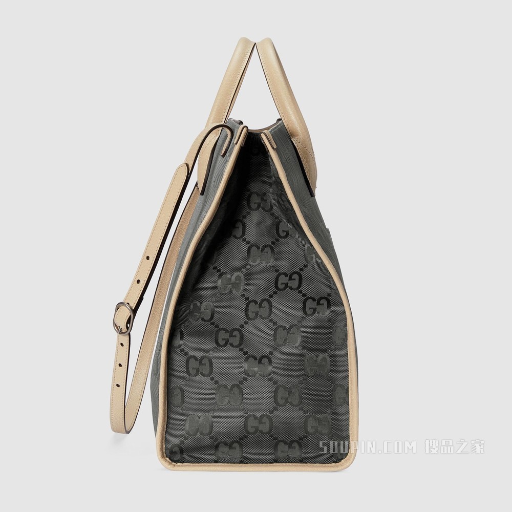 Gucci Off The Grid系列托特包 深灰色GG ECONYL®