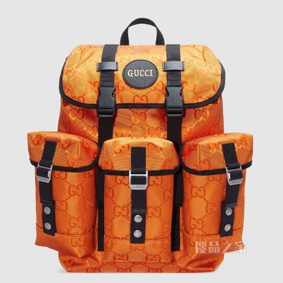 Gucci Off The Grid系列背包 橘色GG ECONYL®
