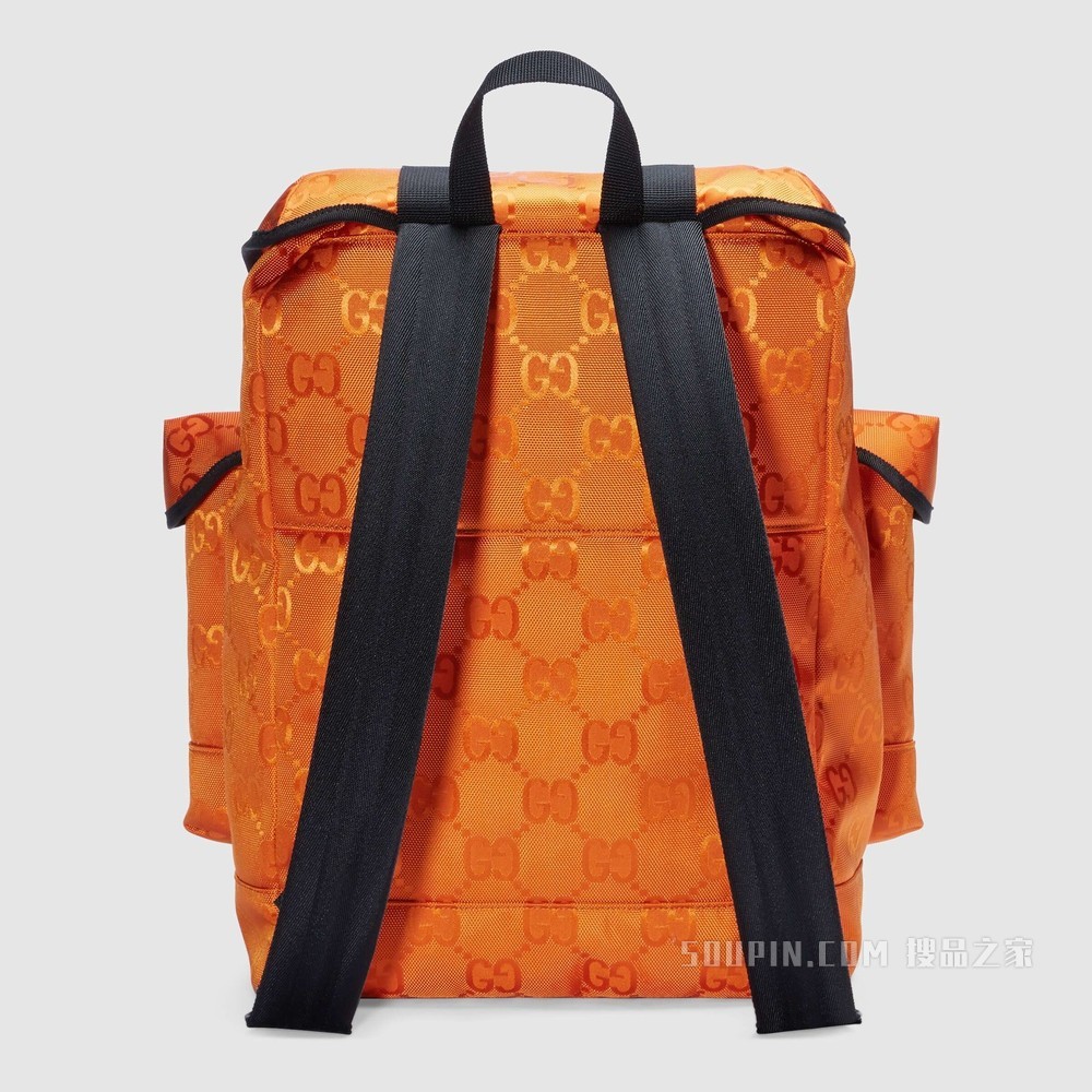 Gucci Off The Grid系列背包 橘色GG ECONYL®
