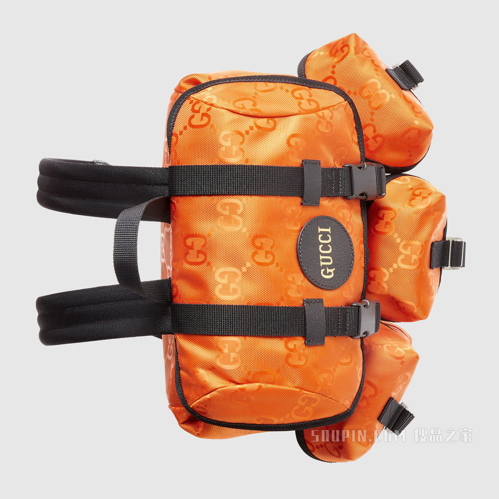 Gucci Off The Grid系列背包 橘色GG ECONYL®