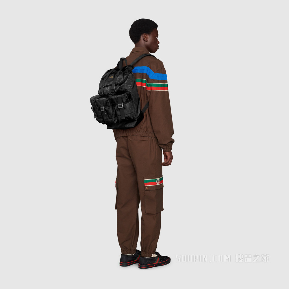 Gucci Off The Grid系列背包 黑色GG ECONYL®