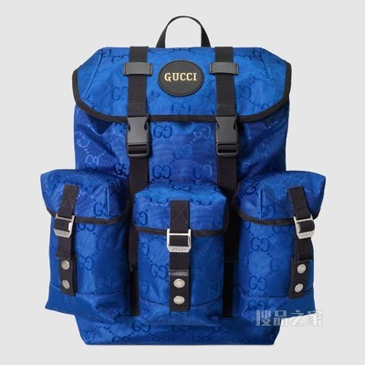 Gucci Off The Grid系列背包 蓝色GG ECONYL®