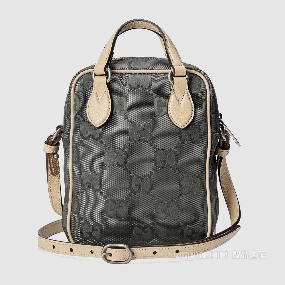 Gucci Off The Grid系列肩背包 深灰色GG ECONYL®