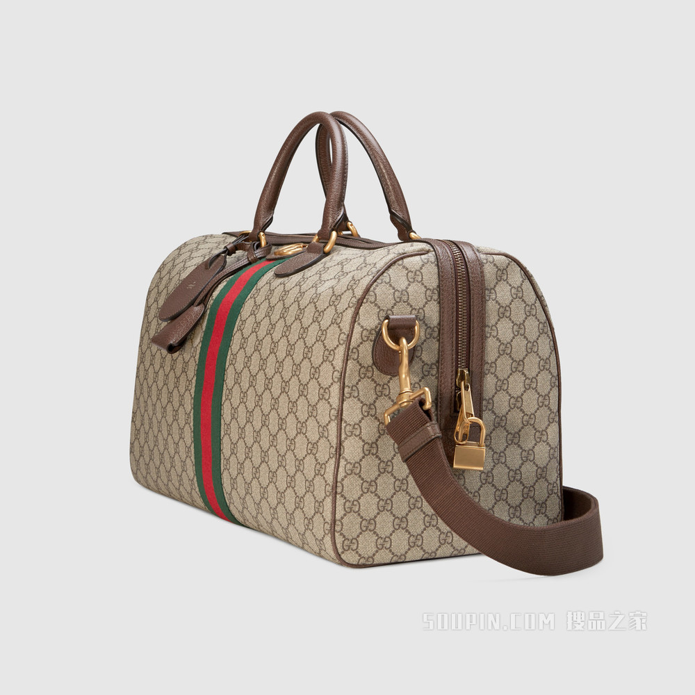 Ophidia系列中号GG旅行袋 GG Supreme帆布