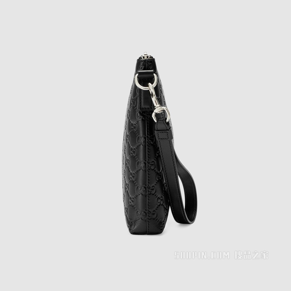 Gucci Signature柔软皮革男包 黑色Gucci Signature软皮