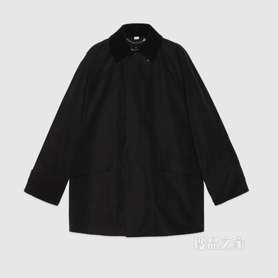 “You Got Good Taste”印花棉质大衣 黑色