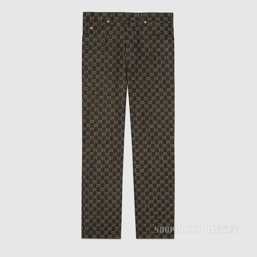 GG Denim系列牛仔裤 黑色和象牙白色