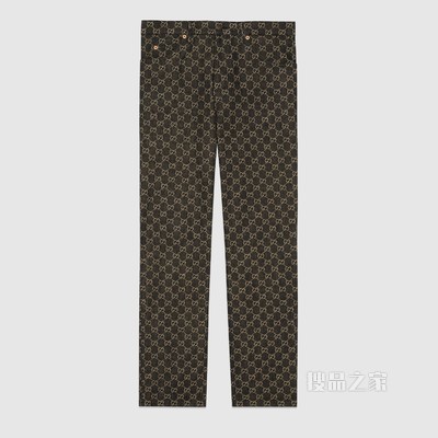GG Denim系列牛仔裤 黑色和象牙白色