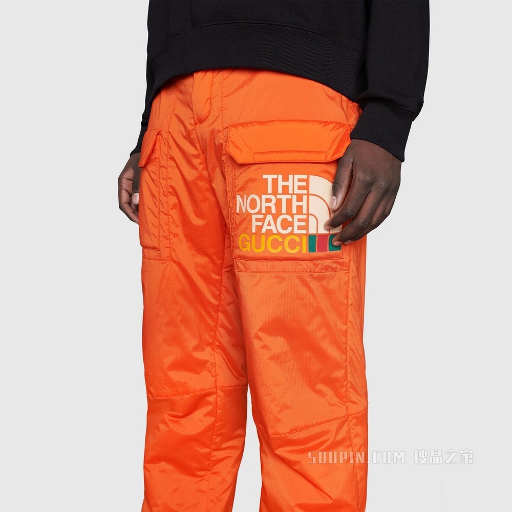 The North Face x Gucci联名系列长裤 橙色